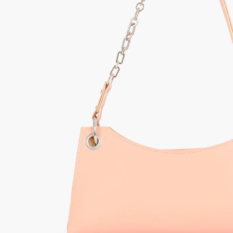 Novabazzar Peach elongated chain handle purse