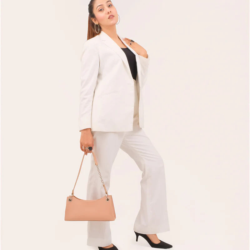 Novabazzar Peach elongated chain handle purse