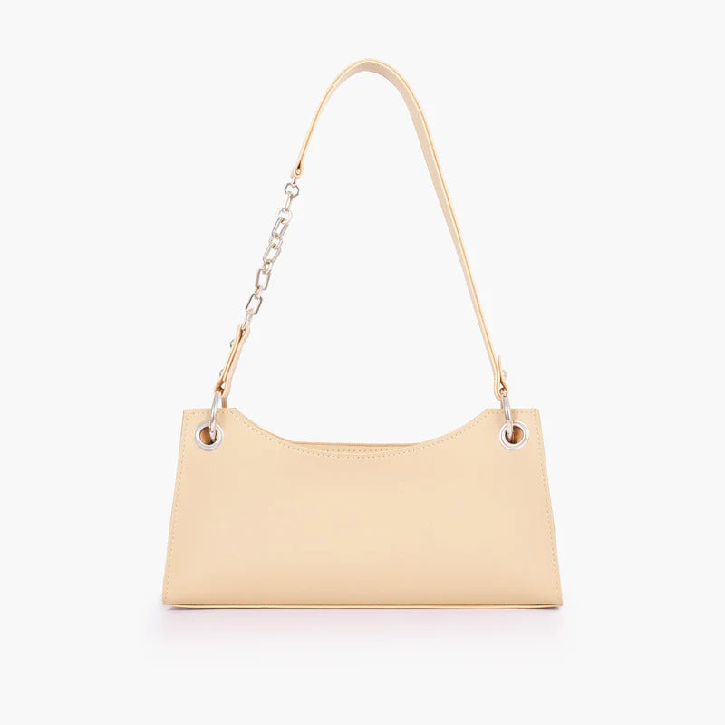 Novabazzar Off-white elongated chain handle purse